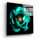Floral Green Glass Wall Art.